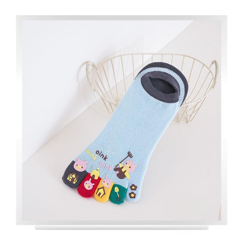 

Розовые женские короткие носки с пятью пальцами, летние тонкие сетчатые дышащие, милые мультяшные летние носки с раздельными пальцами для спорта, носки-лодочки 1 pair