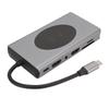 USB C Laptop Docking Station 14 in 1 Type C Hub Multiport Adapter 5 USB SD TF RJ45 PD AUDIO3.5 Dongle Grey