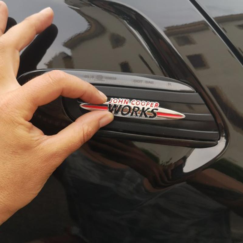Černá Auto Chromový Kovový Mini JCW Samolepka Přední Mřížka Znak Odznak Pro Mini Cooper S JCW F54 F55 F56 F60 R50 R55 R56 R53