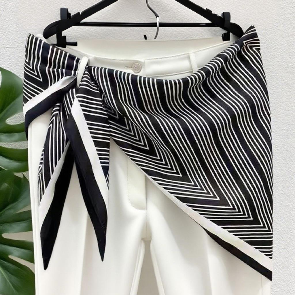 Retro American printed triangle scarf women's versatile atmosphere decorative headscarf multi-functional fart curtain neck scarf silk scarf