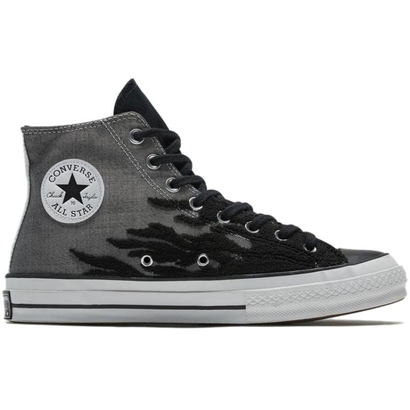 Converse 1970s Comfortable Casual High Top Canvas Shoes Unisex Black Grey