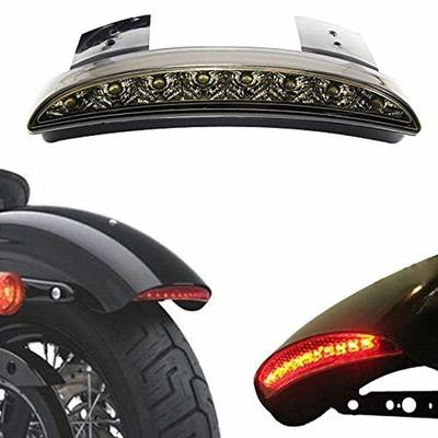 JIAHER Motorcycle Tail Light, Chopped Rear Fender Edge LED Break License Plate Tail Light, Stop Running Light, Turn Signal Lamp for Sportster