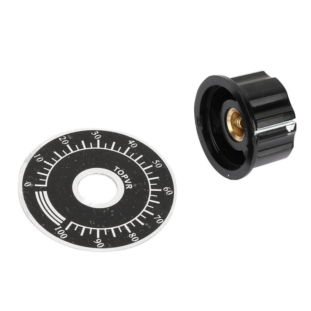5PCS MF A03 Potentiometer Cap 6mm Potentiometer Knurled Knob Potentiometer Scale Plate  DIY Projects