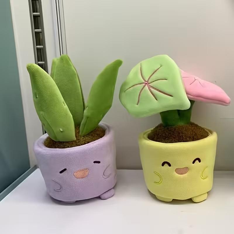 Simulation Tulip Succulent Plush Stuffed Toy Plants Decor Mushroom Aloes Soft Doll Flower Kawaii Pillow For Girls Birthday Gifts