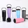 Simple 30oz Stainless Steel Tumbler with Handle, Double Wall Vacuum Insulated, Portable Ice Buster Car Cup