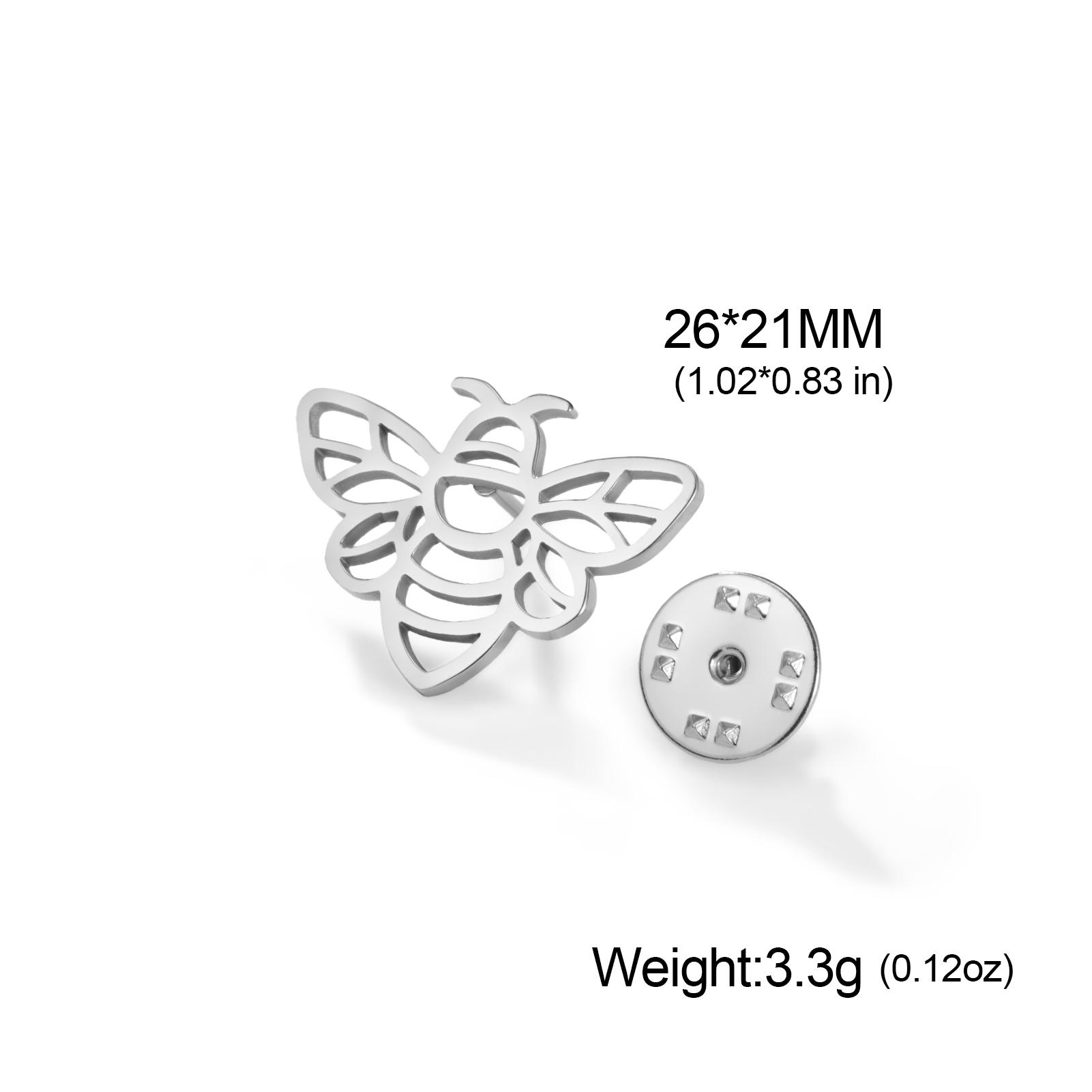 

Teamer Cute Bee Brooch for Women Men Stainless Steel Lapel Pin Fashion Insect Animal Suit Accessories No Rust Wholesale