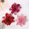 Artifical Glitter Home Xmas Ornaments Fake Flowers Christmas Tree Decorations Christmas Flowers