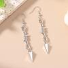 Fashion Alloy Rivet Drop Earrings for Women Men Metal Punk Dangle Earrings Hip Hop Jewelry Gifts