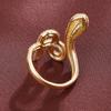Exquisiter Zirkon-Schlangenring mit grünen Augen: Vielseitiger Indexfinger Schmuck für Damen aus reinem Kupfer
