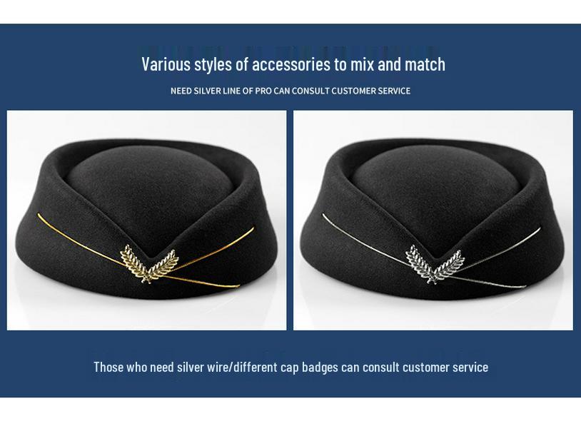 Flight Attendant and Front Desk Performance Etiquette Hat