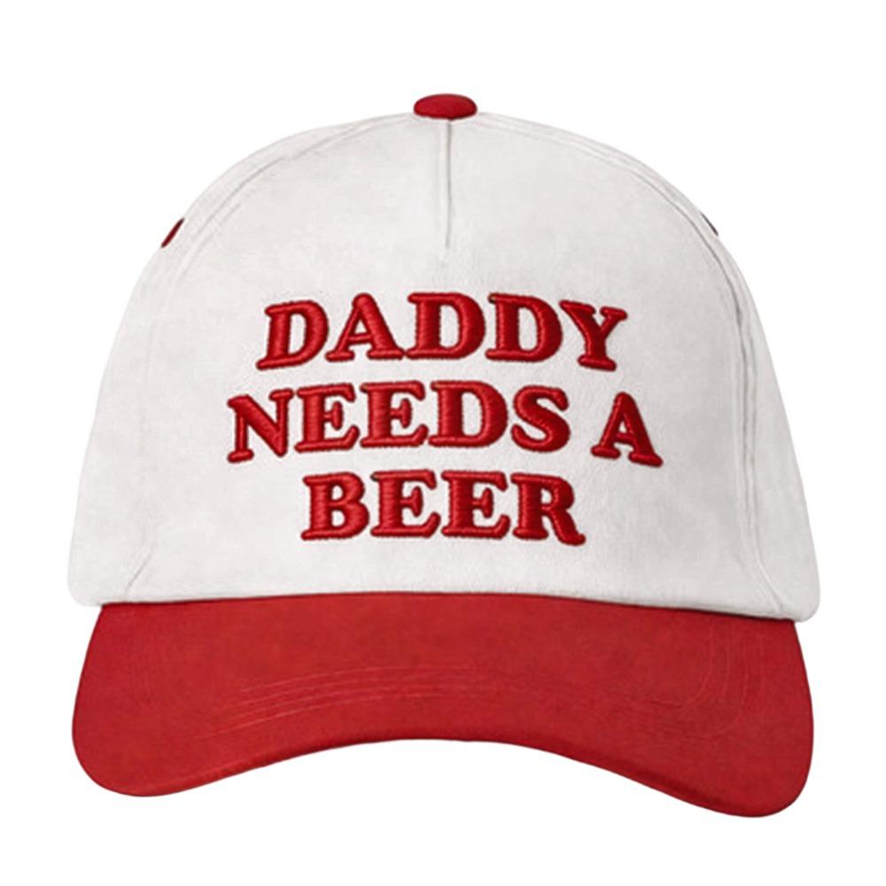 DADDY NEEDS A BEER Baseball Cap Letter Embroidery Visor Fashion Snapback Hat Outdoor