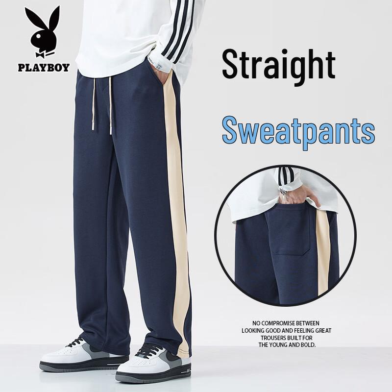 PLAYBOY Men's Casual Straight-Leg Pants