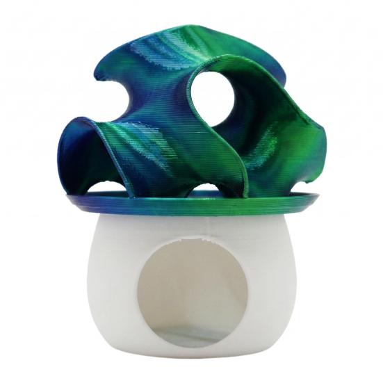 Fish Tank Landscaping Ornament, Betta Shelter House Aquarium Decoration, Hollow PLA Material Safe Fish Habitat Accessory