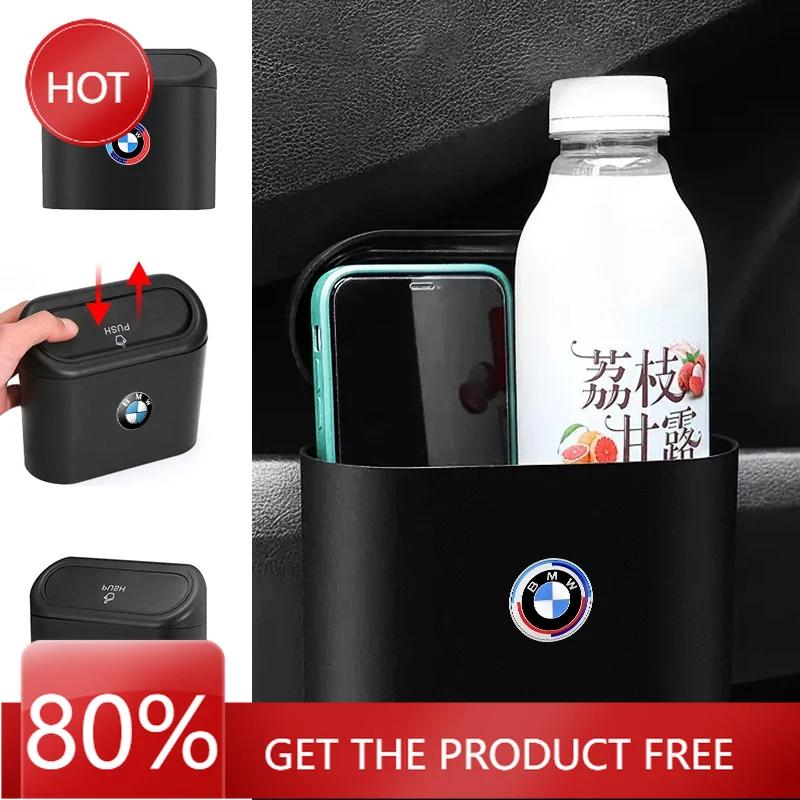 2025 Hot For Bmw 50th M3 M5 M6 F01 F20 F10 F13 F15 F16 F30 Car Hanging Trash Bin Vehicle Garbage Dust Case Storage Box Car Acces