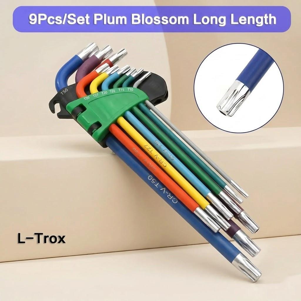 9PCS Hexagonal Wrench Set Colorful Hex Key Tool Kit for DIY Home Repair Assembly Mechanic Hardware Hand Tools