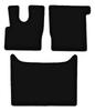 PODSTAWOWE czarne welurowe dywaniki podłogowe dla: Daf XF 106 Automatyczny (2017)