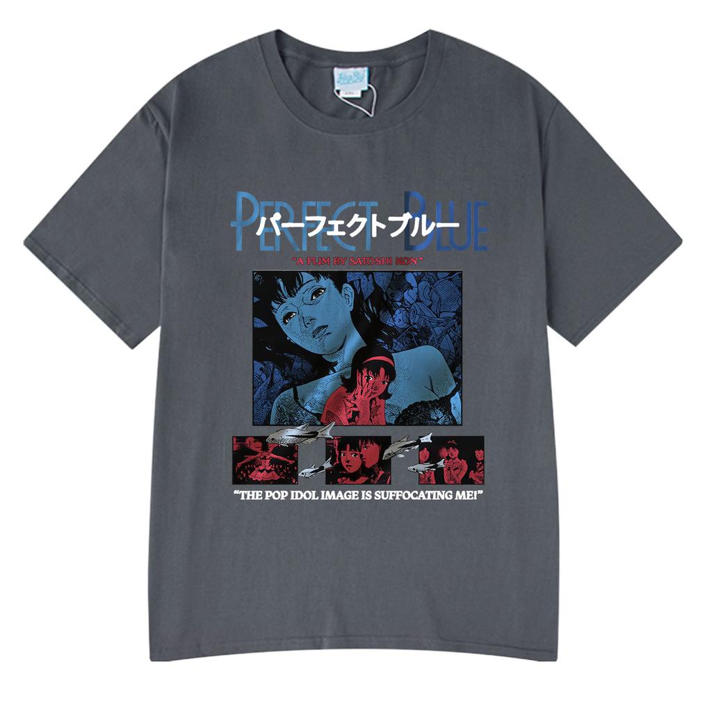 Anime Perfect Blue A Satoshi Kon Film Mima Kirigoe T-Shirt Men Women Clothing Fashion Harajuku Short Sleeve Tee Tops Summer Wear
