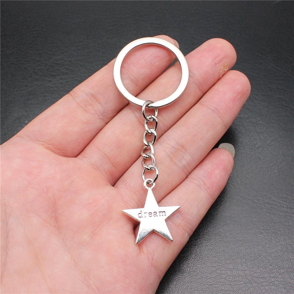 28mm Key Ring Text Tags Friendship Minimalist Jewelry Components QY049
