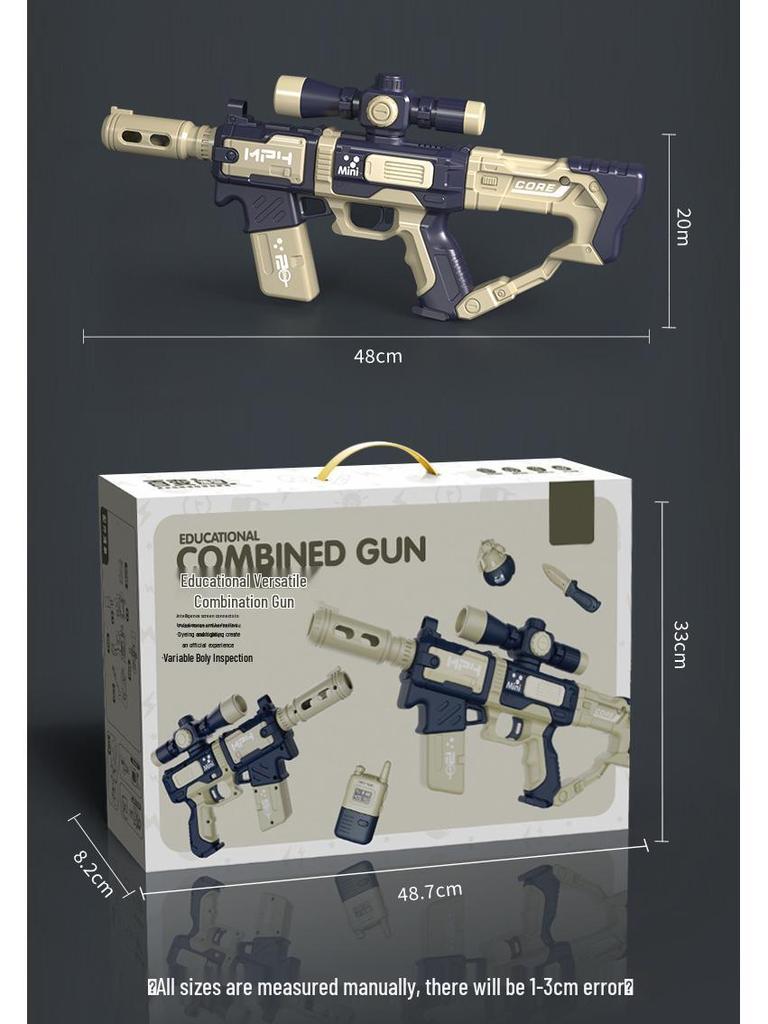 Children's Sound & Light Toy Gun - DIY Magnetic Assembly for Boys Ages 3-12, Perfect Birthday Gift