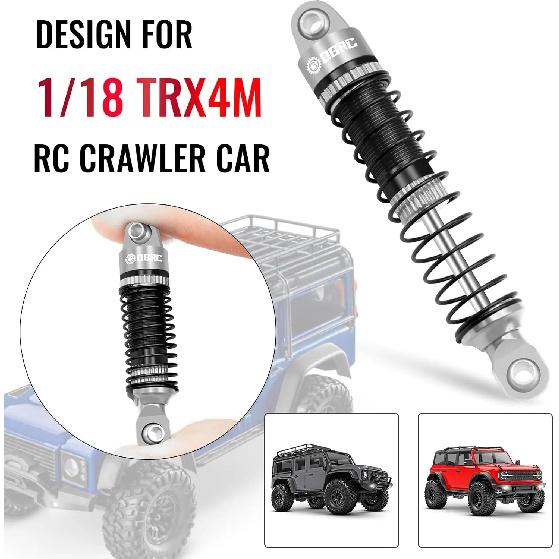 Esilun 60mm Shocks Absorber Oil Threaded Damper Threaded Shock Absorber for TRX4M 1/18 RC Crawler Car Upgrade Accessories