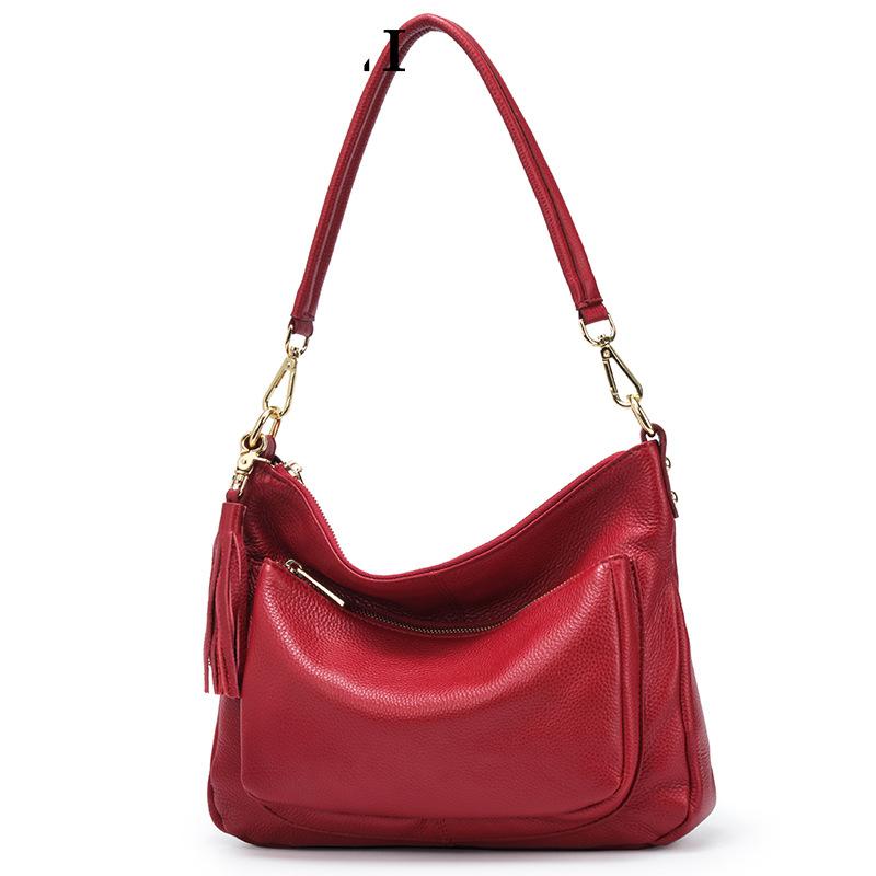 First Layer Cowhide Women's Bag New Style Women's Fashion Genuine Leather Mother Bag Crossbody Bag Women's Soft Leather Handbag