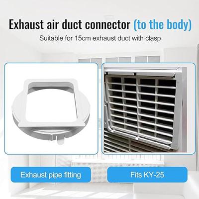 Portable AC Hose Connector Air Conditioner Port Connector Venting Exhaust Coupler Replacement Accessories