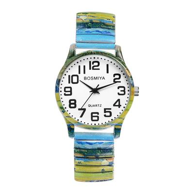 Women's Watch, Stretch Band, Waterproof, Stylish, Analog Display, Free Size, Accordion Stainless Steel Band, Quartz Watch, Fashion Accessory