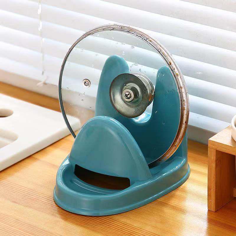 Kitchen Countertop Lid & Board Holder - Organizes Pot Lids, Cutting Boards, Spatulas, and Ladles.