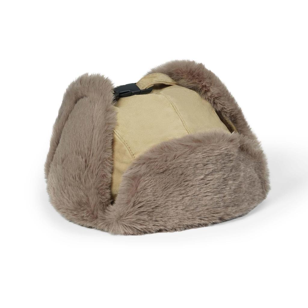 CROOGO Pilot Winter Hat with Ear Badlands Cold Bomber Perfect for Outdoor and Heavy Khaki Cap, Flaps, Warm, Cap, Skiing, Flying, Weather, Windproof,