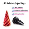 3D Spiral Cone Decompression Spiral Push Music Pyramid Fidget Toy Mini Vortex Line Illusion Desktop Ornament Adult Toy