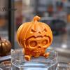 Niche Halloween Tabletop Decor Pumpkin Skull Ornament, Hollow Ghost Face Design, 3D Printed Unique Detailed Layered Figurine, for Desktop Display And