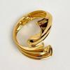 Ribbon Shaped Zinc Zinc Alloy Wide Opening Bangle Opening Arm Ring Retro Hand Ring  Party Decoration