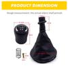 5/6 Speed Gear Shift Stick Knob For Volkswagen Transporter T5 2003-2011 Leather Boot Gearbox Lever Change Handle Car Accessories