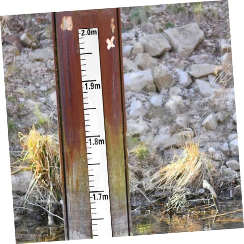 Cabilock Water Level Meter Sticker, Self-Adhesive Aluminum with Graduated Markings, Reflective Tape Measure for Ponds, Pools, and Tanks, Durable