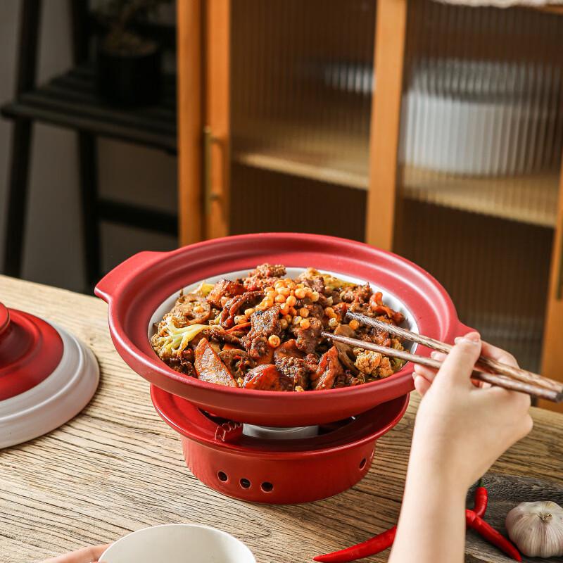 ZISIZ Ceramic Mini Hot Pot with Lid