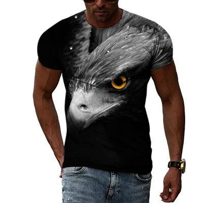 Moda Estiva Animali Uccelli Aquila Magliette Grafiche Per Uomo Stampa 3D Hip Hop Harajuku Personalità Girocollo Manica Corta Top