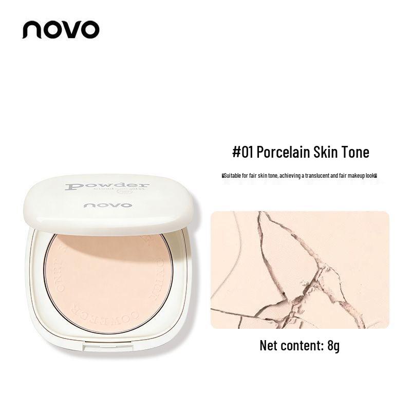 NOVO Cloud Oil Control Setting Powder: Long-lasting, Waterproof, No Caking or Smudging Foundation & Concealer.