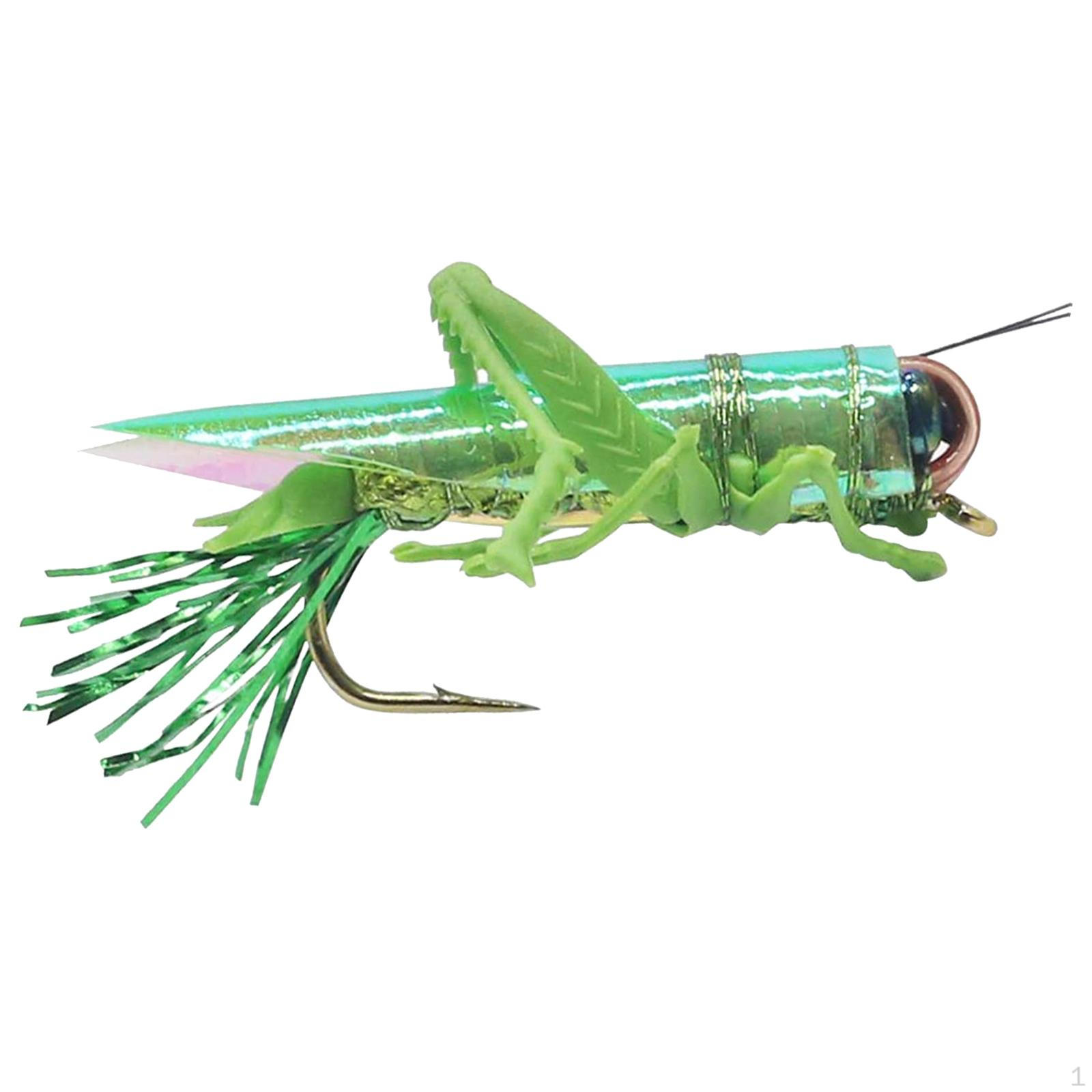 

Locust Fishing Lures Bass Realistic Hard Baits Hooks Topwater Slow Sinking Crankbait Swimbait зелений