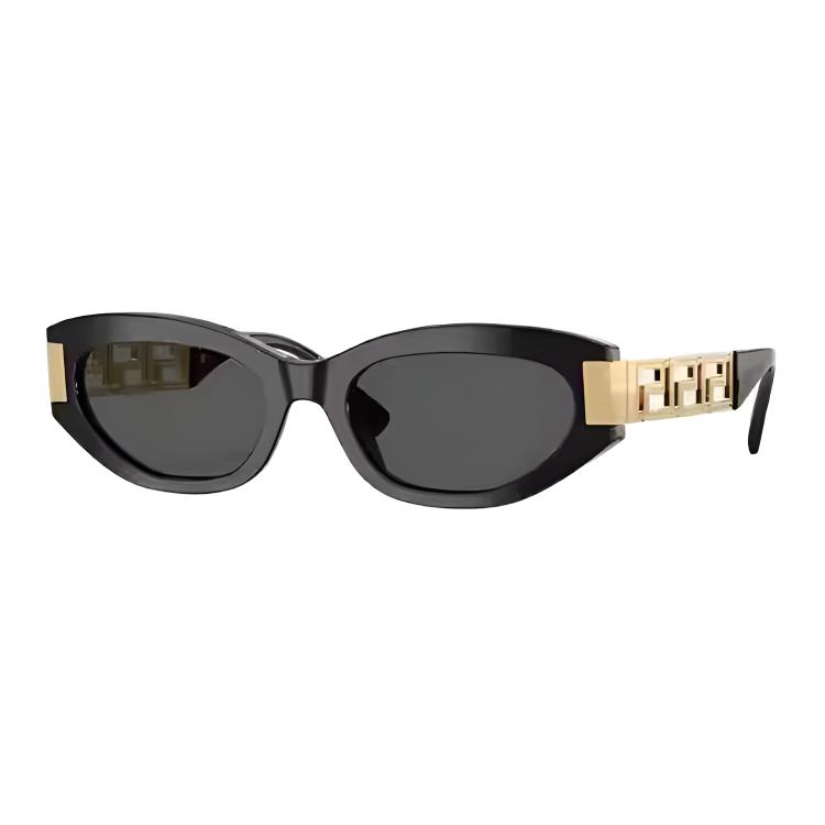 

Versace Greca Vintage Personality Design Acetate Cat Eye Sunglasses Unisex sunglasses Black Gold O4501F-OGB18754 54,OUNL-Black+Gold