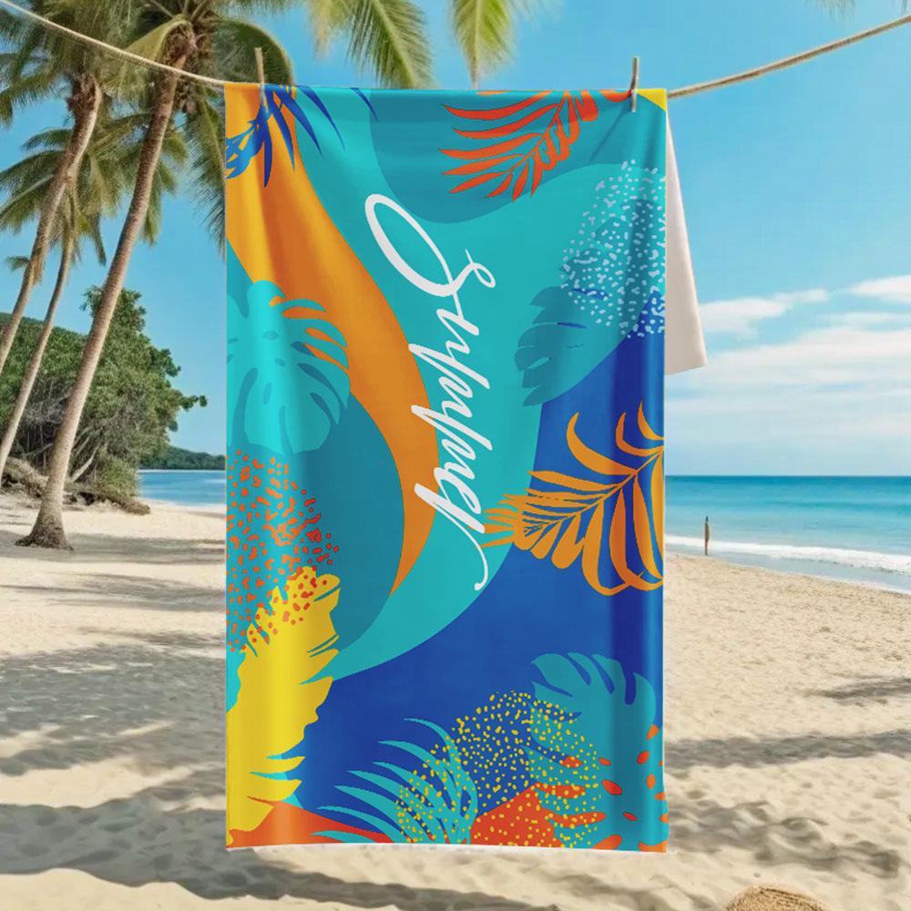 Sports Towel Quick-drying Double-sided Velvet Surfing Beach Towel Printed Bath Towel