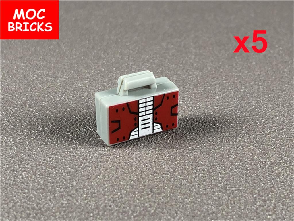 Ungiftige Moc Bausteine Horror Stadt Gold Silber Geldpistole Münzen Dollar Tasche Aktenkoffer 4cm Figur Polizei Zubehör Baustein Kinder Spielzeug