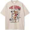 Anime Baki Hanma Baki Cool Printed Tshirt Men Manga Vintage T-shirts Washed Cotton Tee Harajuku Male Casual Oversized T Shirt