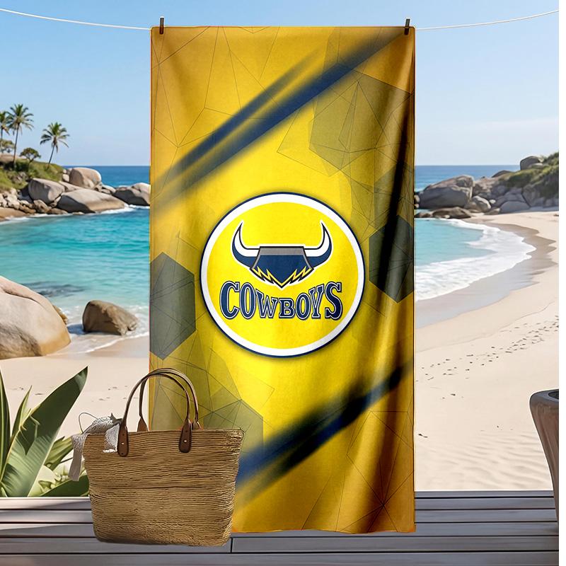 North Queensland Cowboys Print Beach Towel Soft Portable Quick?dry Towel For Pool Summer Vacation Outdoor Sport