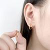 Japan and Korea light luxury 925 silver geometric zircon earrings 2022 new niche sterling silver stud earrings women