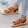 2024 Summer Women's Lightweight Soft-Soled Roman Sandals: Flat, Round-Toed, Breathable Beach Footwear