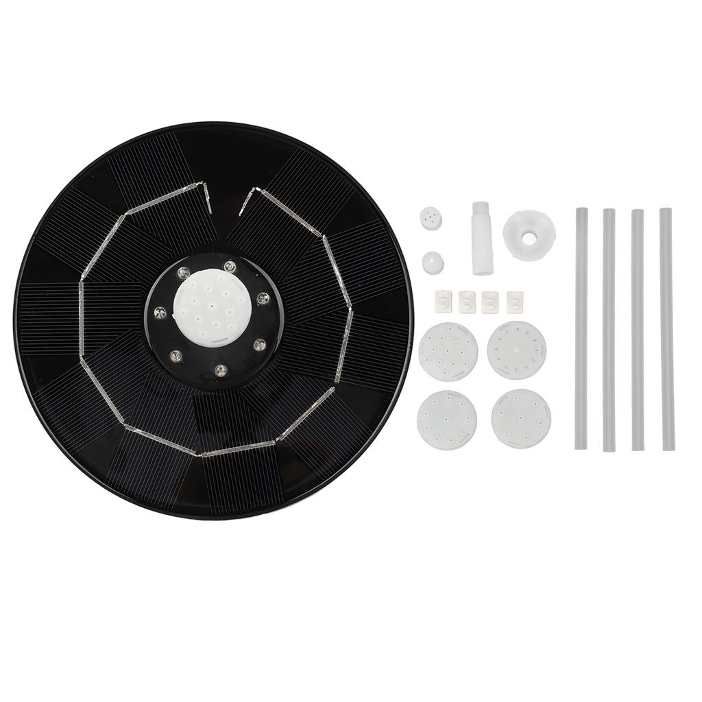 Solar Powered Bird Bath Fountain 3.5W RGB LED Solar Fountain Pump with Colorful LED Lights for Garden Small Pond