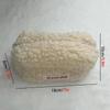 Travel Makeup and Wash Bag Large Capacity Coin Purse Stationery Storage Bag Cute Plush Makeup Bag Stylish and Simple Lamb Wool