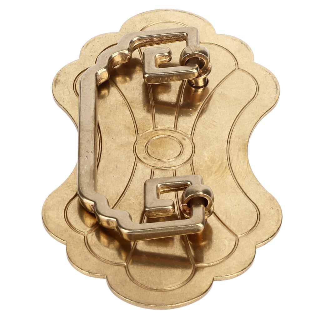 Antique Drawer Handle 12.8x7cm Wealth Blossoms Retro Chinese Style Brass Vintage Drawer Pulls with