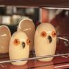 Glass Craft Cartoon Owl Artificial Animal Sculpture Abstract Bird Glassware Decorative Figurines Home Decoration Accessories