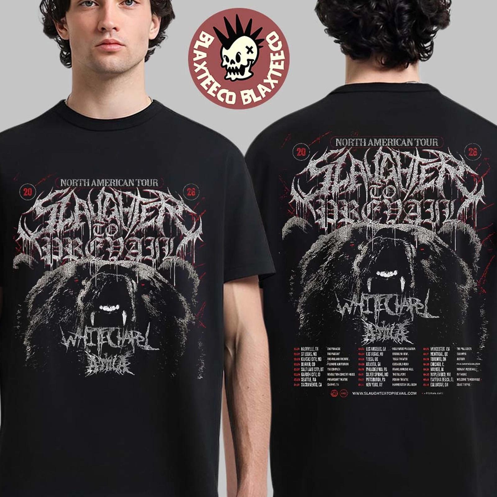 Slaughter To Prevail North America with Whitechapel tour black Shirt XXXL